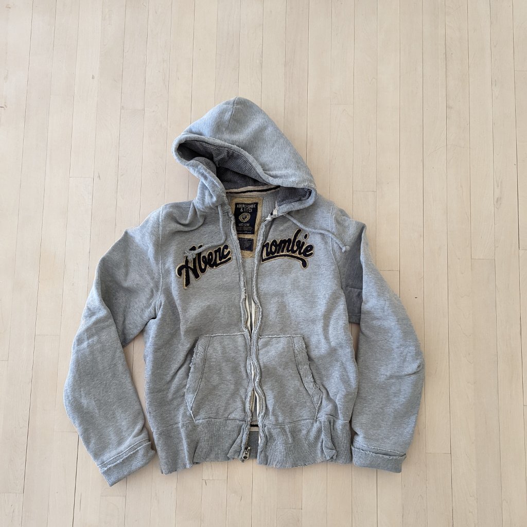 Abercrombie & Fitch Gray Zip-Up Hoodie